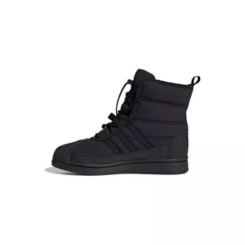 adidas Superstar Boot J черные белые детские кроссовки Core-Black Cloud-White ID6891 35