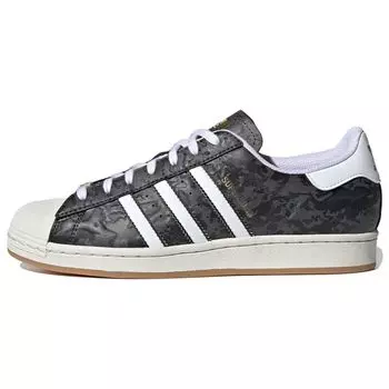 Adidas Superstar Camo - Черные мужские кроссовки Core-Black Cloud-White Off-White IF7903 43