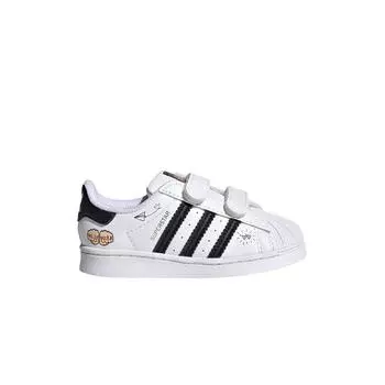 adidas Superstar Infant Girls Rule — белые детские кроссовки Cloud-White Core-Black Gold-Metallic FZ0619