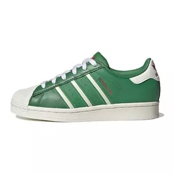 Adidas Superstar J Green Off White Детские кроссовки Team-Green Team-Power-Red HQ9959 36