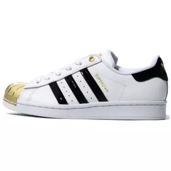 adidas Superstar Metal Toe Белое Золото Металлик Женские Кроссовки Core-Black FV3310 36