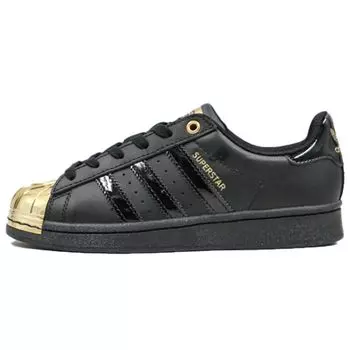 adidas Superstar Metal Toe Black Gold Metallic Женские кроссовки Core-Black FV3305