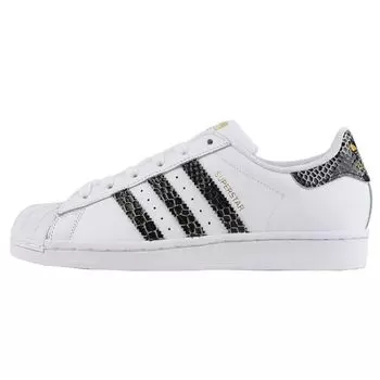 adidas Superstar Snakeskin Cloud белые женские кроссовки Core-черный золотисто-металлический FV3294