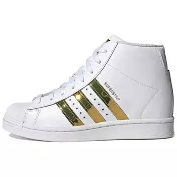adidas Superstar Up White Gold Metallic Женские кроссовки Cloud-White Core-Black FW3905