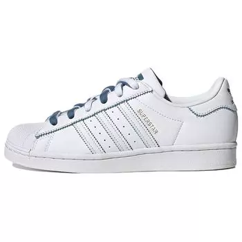 Adidas Superstar White Altered Blue Женские кроссовки Cloud-White Gold-Metallic GX2012 36
