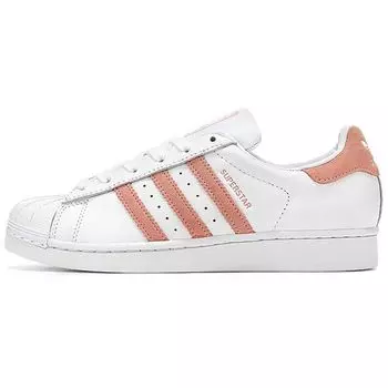 Adidas Superstar White Glow Pink Женские кроссовки Cloud-White Core-Black EF9249