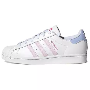 Adidas Superstar White Pink Blue Женские кроссовки Cloud-White Clear-Pink Pulse-Magenta HQ1906