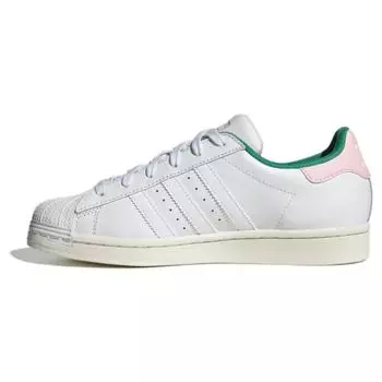 Adidas Superstar Белый Розовый Зеленый Синель Женские Кроссовки Облачно-Белый Прозрачный-Розовый Полу-Кортеж-Зеленый IF7611 41
