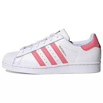 adidas Superstar White Pink Женские кроссовки Cloud-White Gold-Metallic FX5964