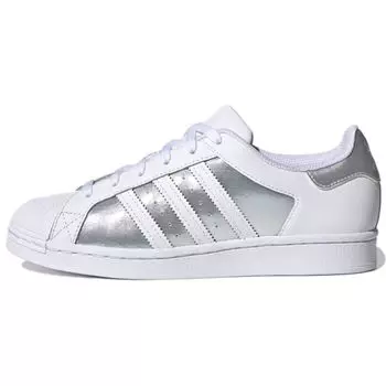 adidas Superstar White Silver Metallic Женские кроссовки Cloud-White Grey-Two FX6048 36