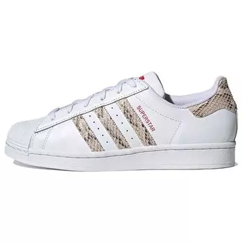 Adidas Superstar White Snakeskin Женские кроссовки Cloud-White Wonder-White Better-Scarlet HQ1918 40