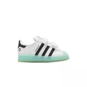 Adidas Светодиодные фонари Superstar CF I - белые полувспышки Aqua Baby Кроссовки Cloud-White Core-Black IG7005 23