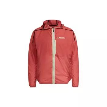 Adidas Светоотражающая ветрозащитная куртка с логотипом с капюшоном Мужские куртки Янтарный H11744 S