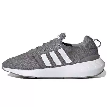 Adidas Swift Run 22 Серые кроссовки унисекс Grey-Three Cloud-White Grey-Four GZ3495 36