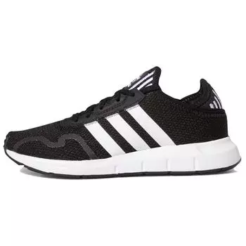 Adidas Swift Run XJ Black White Детские кроссовки Core-Black Cloud-White FY2150