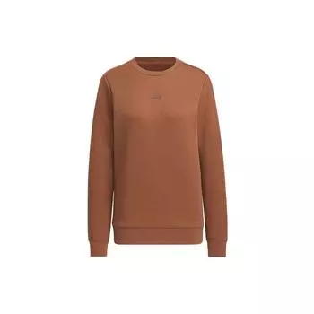 Adidas Свитшот с круглым вырезом и длинным рукавом с логотипом, женский, коричневый JE8615 S