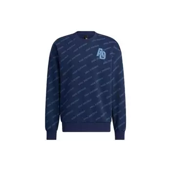 Adidas Свитшот с круглым вырезом и монограммой, мужские топы, синий IB2747 XL