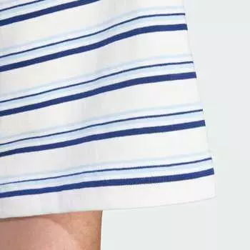 Adidas Свободная полосатая футболка 80-х годов Off White для мужчин в уличном стиле JC6522 L