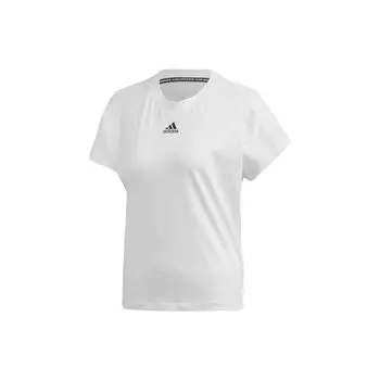 Adidas Свободный крой с круглым вырезом и коротким рукавом Футболка женская Топы Белый FL4167 L