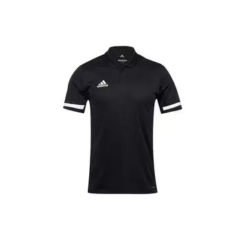 Adidas T19 Polo Sports Casual Рубашка для бадминтона с коротким рукавом Мужские топы Черный DW6888 L
