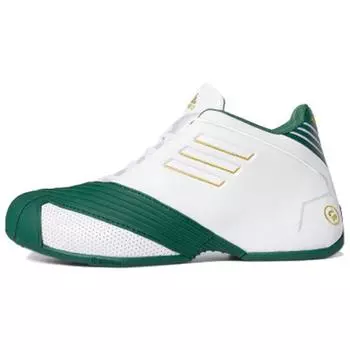adidas T-Mac 1 White Team Dark Green Мужские кроссовки Cloud-White Gold-Metalic FW3663 41