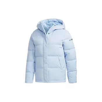 Adidas Теплая куртка-пуховик с капюшоном для женщин, ярко-синяя, FJ9232 XL