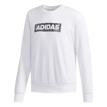Adidas Теплая спортивная удобная повседневная мужская толстовка с круглым вырезом и длинным рукавом, белая DW4606 XL