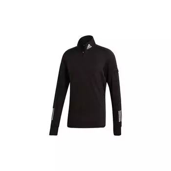 Мужской свитшот adidas Own The Run 1/Zip Warm Черный Уличная одежда GC7910 S