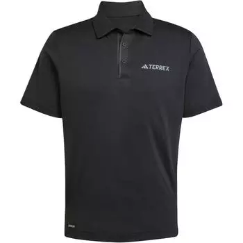 Adidas Terrex Aeroready Outdoor Быстросохнущая Спортивная Рубашка-поло Мужская Топы Черный JI8331 M
