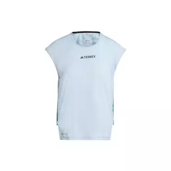 Adidas Terrex Agravic Pro Outdoor быстросохнущая спортивная футболка с коротким рукавом женская, светло-розовая, синяя HT9433 L