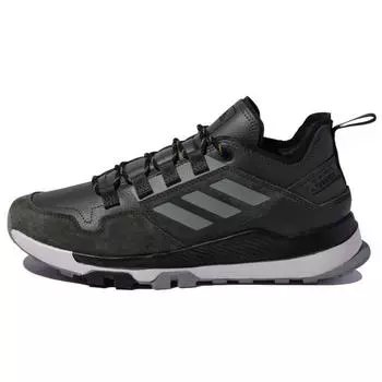 Adidas Terrex Hikster Кожаные низкие черные зеленые мужские кроссовки FX4663 41