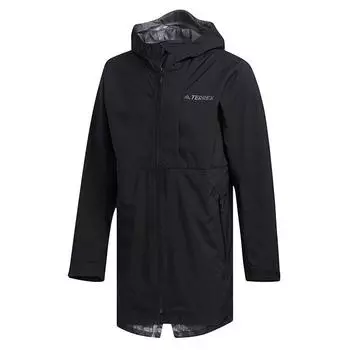 Adidas Terrex Outdoor Sports Удобная Ветрозащитная Куртка с Капюшоном Мужские Куртки Черный DW3763 L
