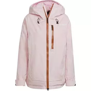 Adidas Terrex Полосатая повседневная удобная куртка с капюшоном женская куртка розового цвета GQ5201 M