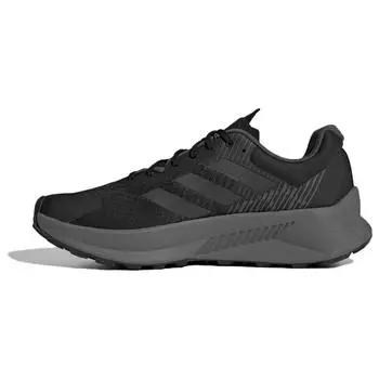 Adidas Terrex Soulstride Flow GORE-TEX Black Grey Мужские кроссовки Core-Black Grey-Six Impact-Orange ID6714 44