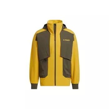 Adidas Terrex Voyg Trans Солнцезащитная куртка с принтом логотипа и воротником на молнии Куртка унисекс Желтая HN2028 XXL