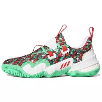 Кроссовки унисекс adidas Trae Young 1 Christmas Green Screaming-Green Vivid-Red GY0305 40