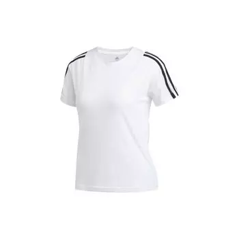 Adidas Training Круглый вырез Пуловер с коротким рукавом Женские топы Белые EA3354 L