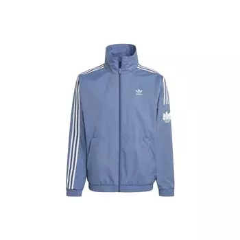Мужская куртка Adidas с тремя полосками на молнии и воротником-стойкой, темно-синяя GN3536 XL