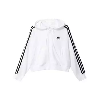Adidas Трехполосная спортивная куртка с капюшоном Женские куртки белые IK8387 XXL