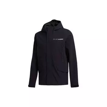 Adidas Три-в-одном пуховик с капюшоном и логотипом Мужская верхняя одежда черный DW9250 S