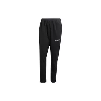 Adidas Трикотажные брюки Terrex Multi Knit, однотонные, с логотипом, эластичный пояс, трикотажные спортивные брюки, мужские брюки, черные IB1123