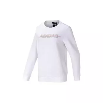 Adidas Трикотажный спортивный свитер с круглым вырезом женские толстовки белые GR3748 S