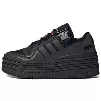 Adidas Triple Platform Low Black Переливающиеся женские кроссовки Core-Black Solar-Red GY9607 35