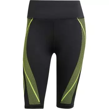 Adidas Леггинсы Truepace для бега и велоспорта, дышащие, охлаждающие, сухие, подтягивающие ягодицы, контроль живота, обтягивающие спортивные шорты, женские шорты, черные, зеленые, IZ0175 S