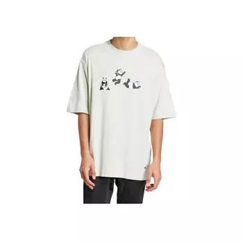 Adidas Удобная Дышащая Мягкая Влагоотводящая Футболка с Коротким Рукавом Унисекс Топы Льняно-Зеленый JZ3276 S