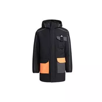 Adidas Удобная теплая стеганая куртка с капюшоном, мужские куртки, черная GN7379 L