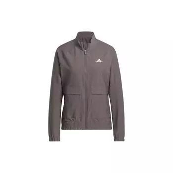 Adidas Ultimate 365 Новинка Куртка Однотонная Повседневная Гольф Спортивная Куртка Стойка Воротник Длинный Рукав Женская Куртка Уголь IP4273 XS