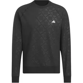 Adidas Ultimate 365 Tour Logo Print Удобная мягкая дышащая толстовка с круглым вырезом Мужская толстовка черная IW3986 S