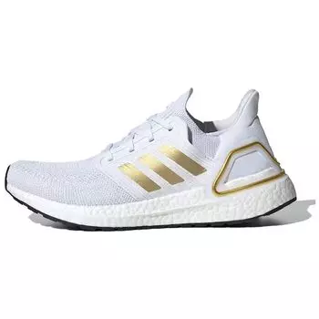 Adidas UltraBoost 20 Gold Metallic Женские кроссовки White Cloud-White Core-Black EG0727