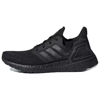 adidas UltraBoost 20 Triple Black Женские кроссовки Core-Black Grey-Four Solar-Red FU8498